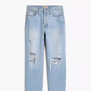 Madewell Dad Jean Ripped light wash